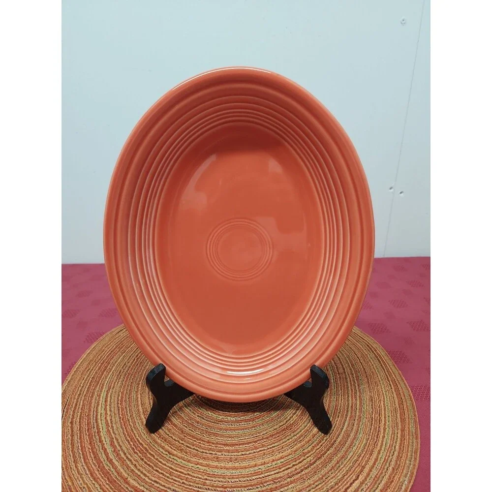 Fiesta Persimmon 11 5/8 Oval Serving Platter Retired Laughlin Made The USA EUC